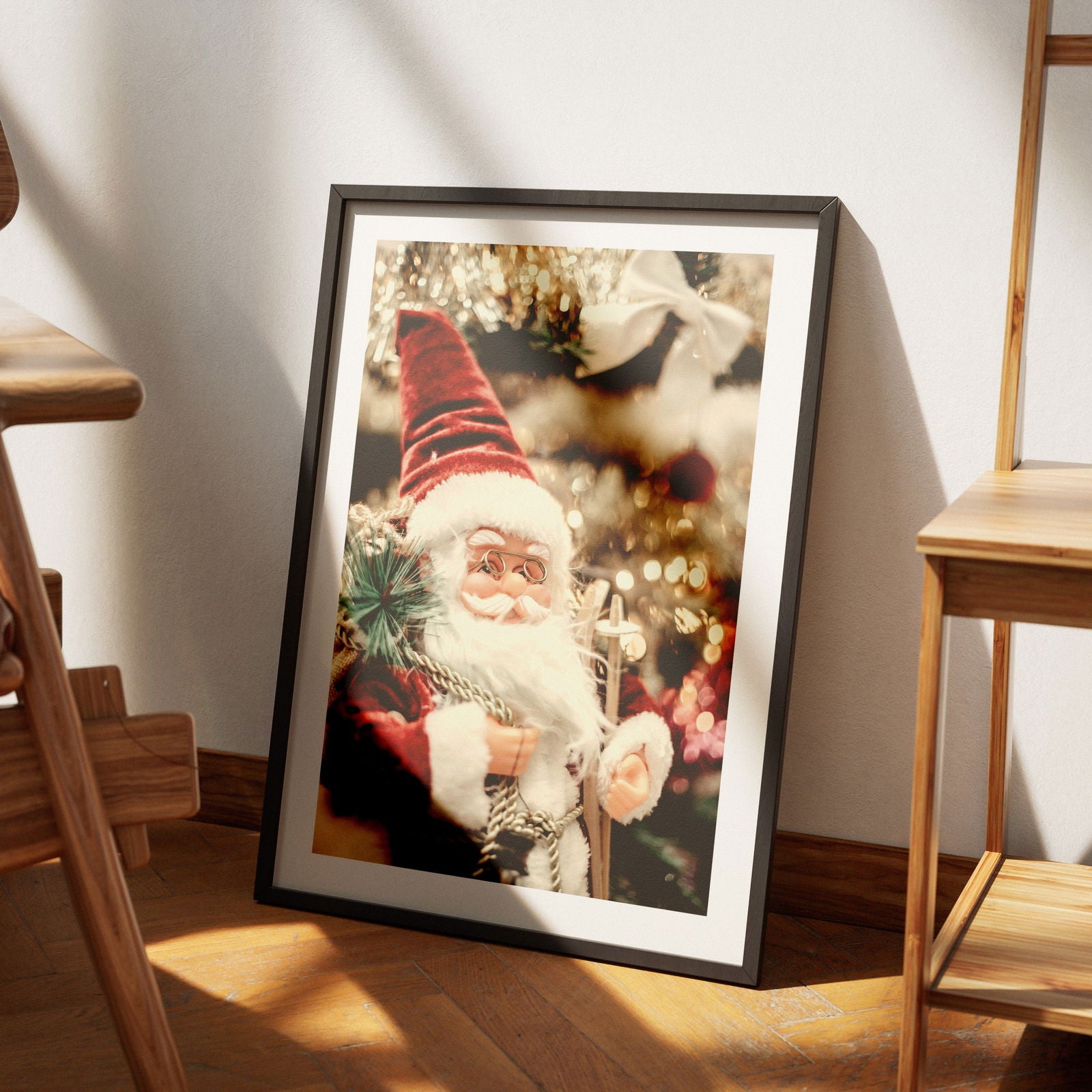 Santa Claus Festive Christmas Decorations - Rolled Poster Wall Art Print | House Prints