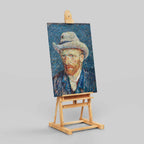 Self Portrait with Grey Felt Hat - Vincent van Gogh - Framed Canvas Wall Art Print | House Prints