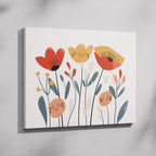 Smiling Floral Wildflower Blooms - Framed Canvas Wall Art Print | House Prints