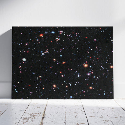 Space Hubble Deep Field - Framed Canvas Wall Art Print - House Prints