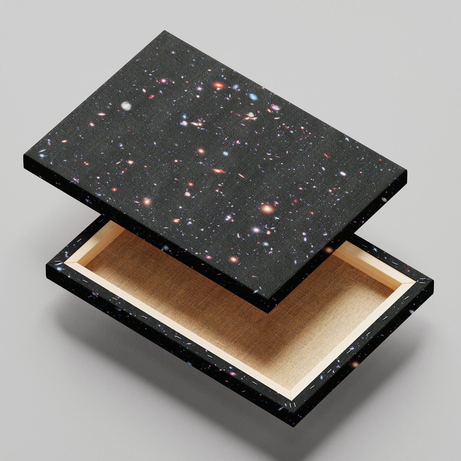 Space Hubble Deep Field - Framed Canvas Wall Art Print - House Prints