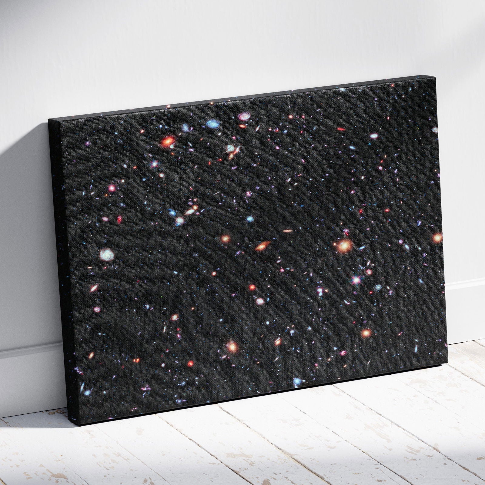 Space Hubble Deep Field - Framed Canvas Wall Art Print - House Prints