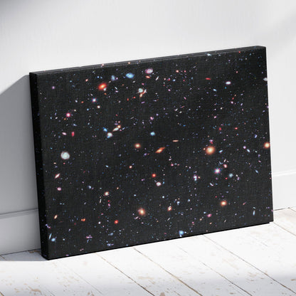 Space Hubble Deep Field - Framed Canvas Wall Art Print - House Prints