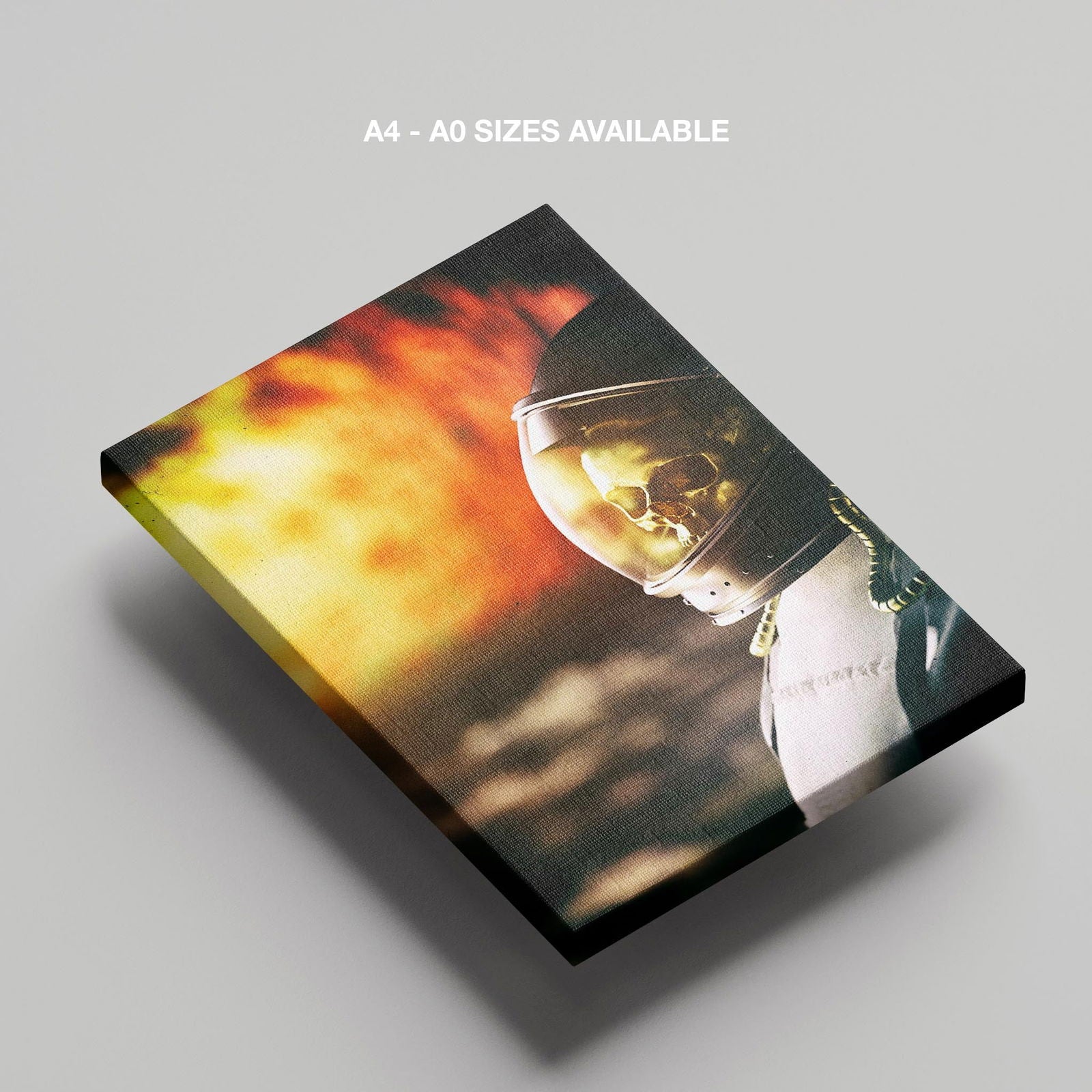 Spaceman Burning in the Sun - Framed Canvas Wall Art Print - House Prints