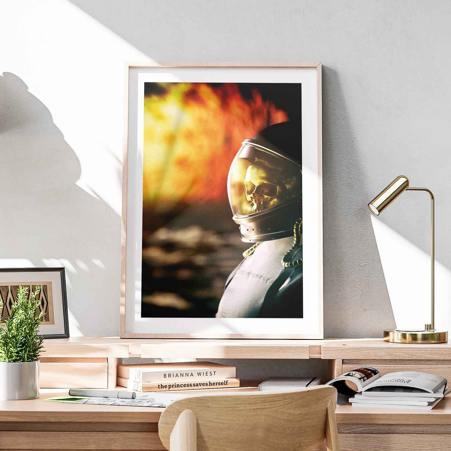 Spaceman Burning in the Sun - Rolled Poster Wall Art Print | House Prints