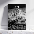 Spaceman on the Moon - Framed Canvas Wall Art Print | House Prints