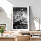 Spaceman on the Moon - Rolled Poster Wall Art Print | House Prints