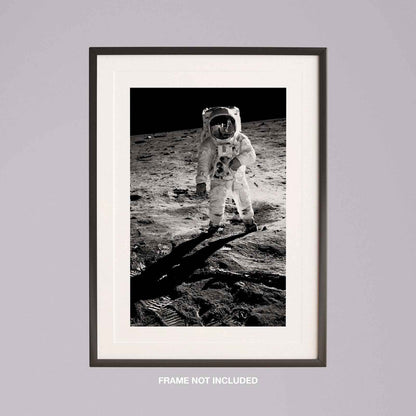 Spaceman on the Moon - Rolled Poster Wall Art Print - House Prints