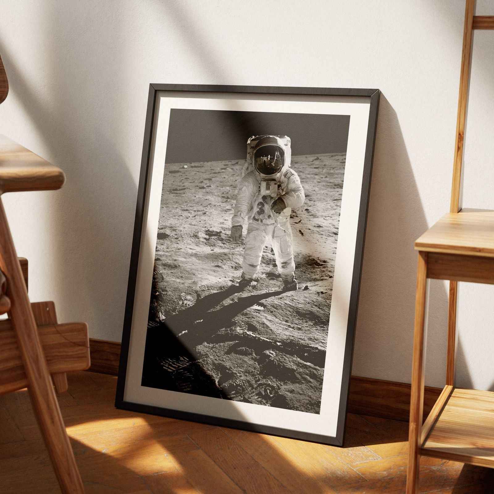 Spaceman on the Moon - Rolled Poster Wall Art Print - House Prints