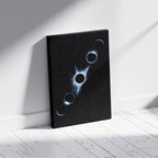 Stages of the Solar Eclipse - Framed Canvas Wall Art Print | House Prints