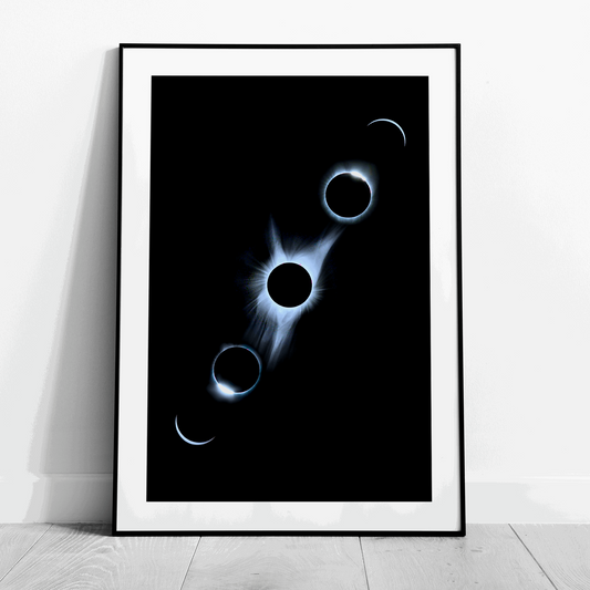 Stages of the Solar Eclipse - Rolled Poster Wall Art Print - House Prints