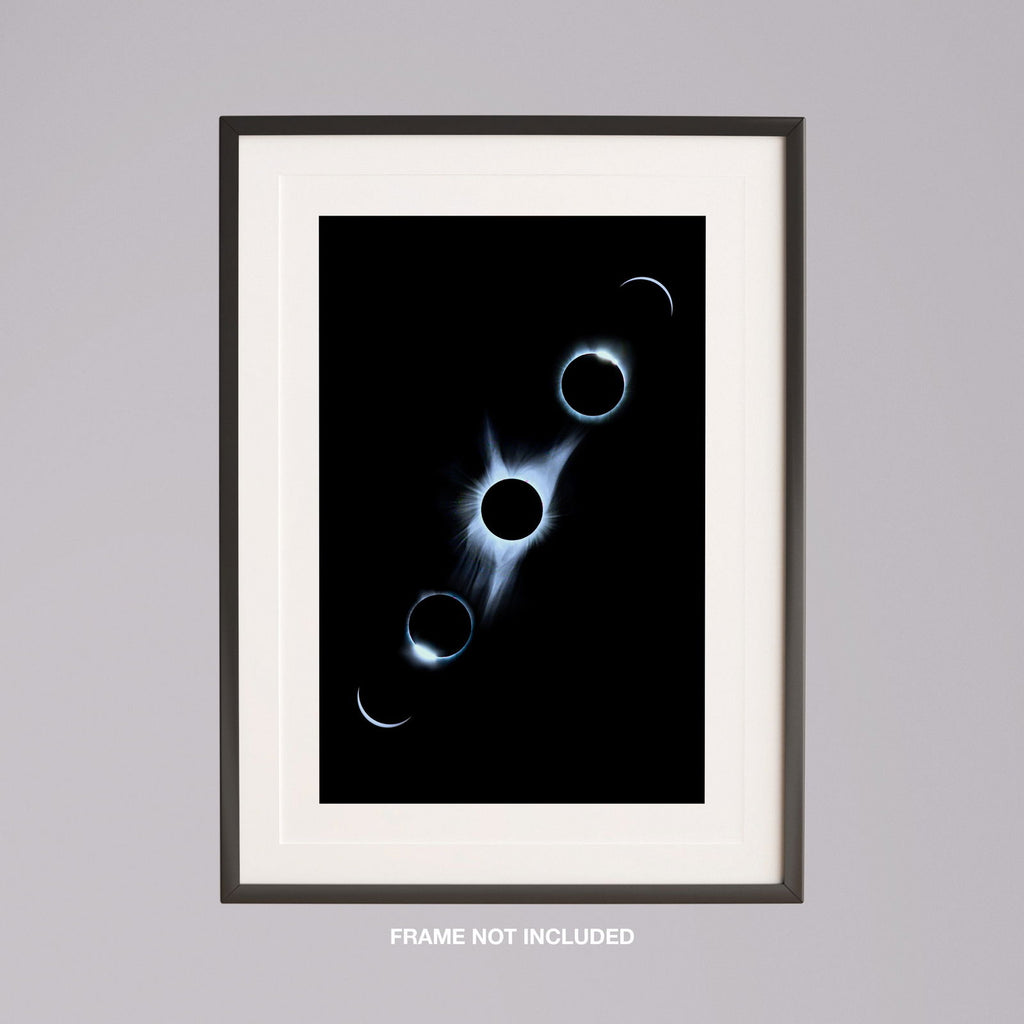 Stages of the Solar Eclipse - Rolled Poster Wall Art Print | House Prints