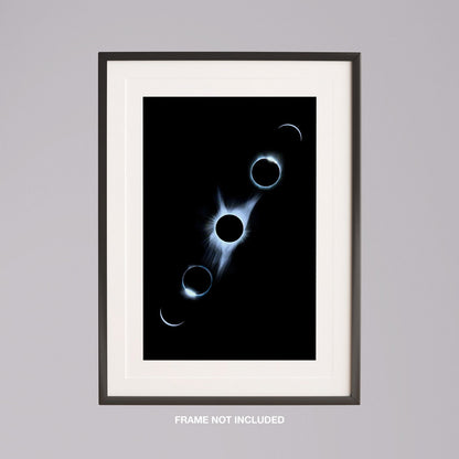 Stages of the Solar Eclipse - Rolled Poster Wall Art Print - House Prints