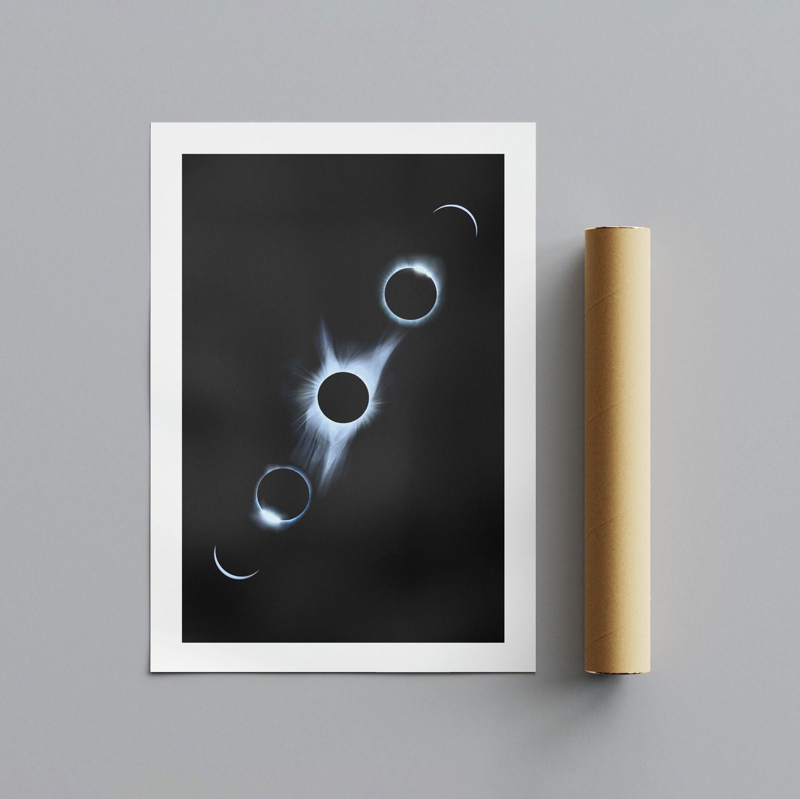 Stages of the Solar Eclipse - Rolled Poster Wall Art Print - House Prints