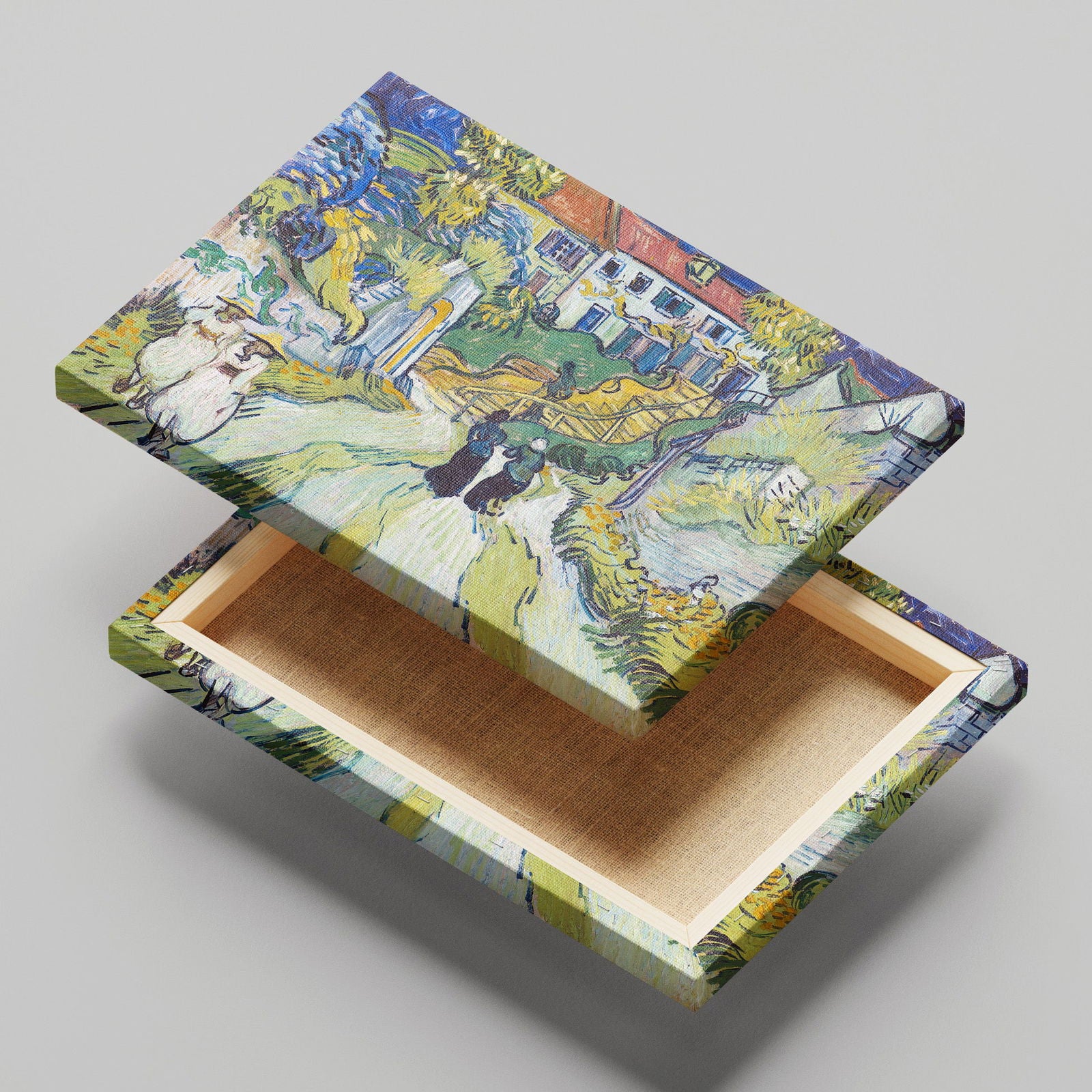 Stairway at Auvers - Vincent van Gogh - Framed Canvas Wall Art Print - House Prints