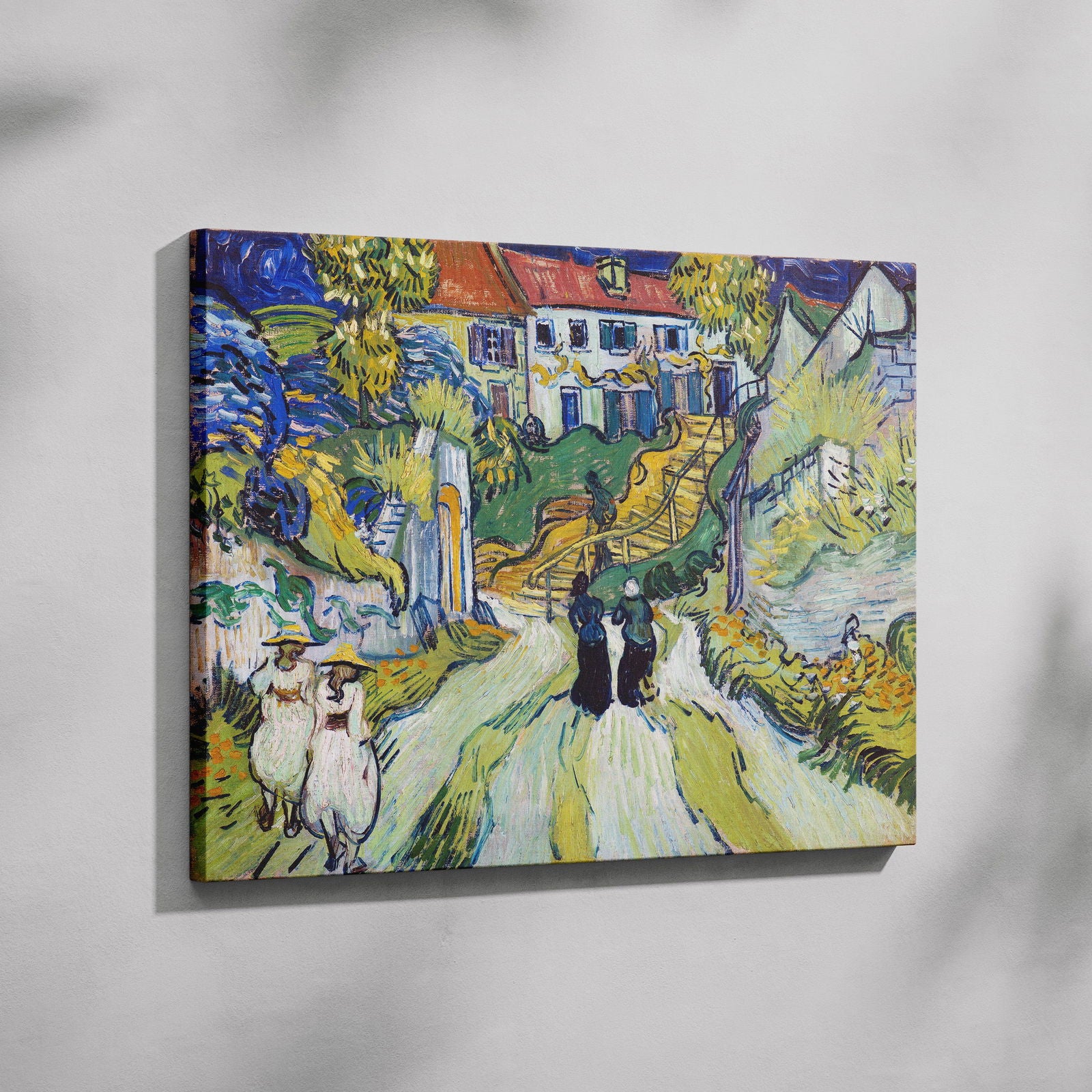 Stairway at Auvers - Vincent van Gogh - Framed Canvas Wall Art Print - House Prints