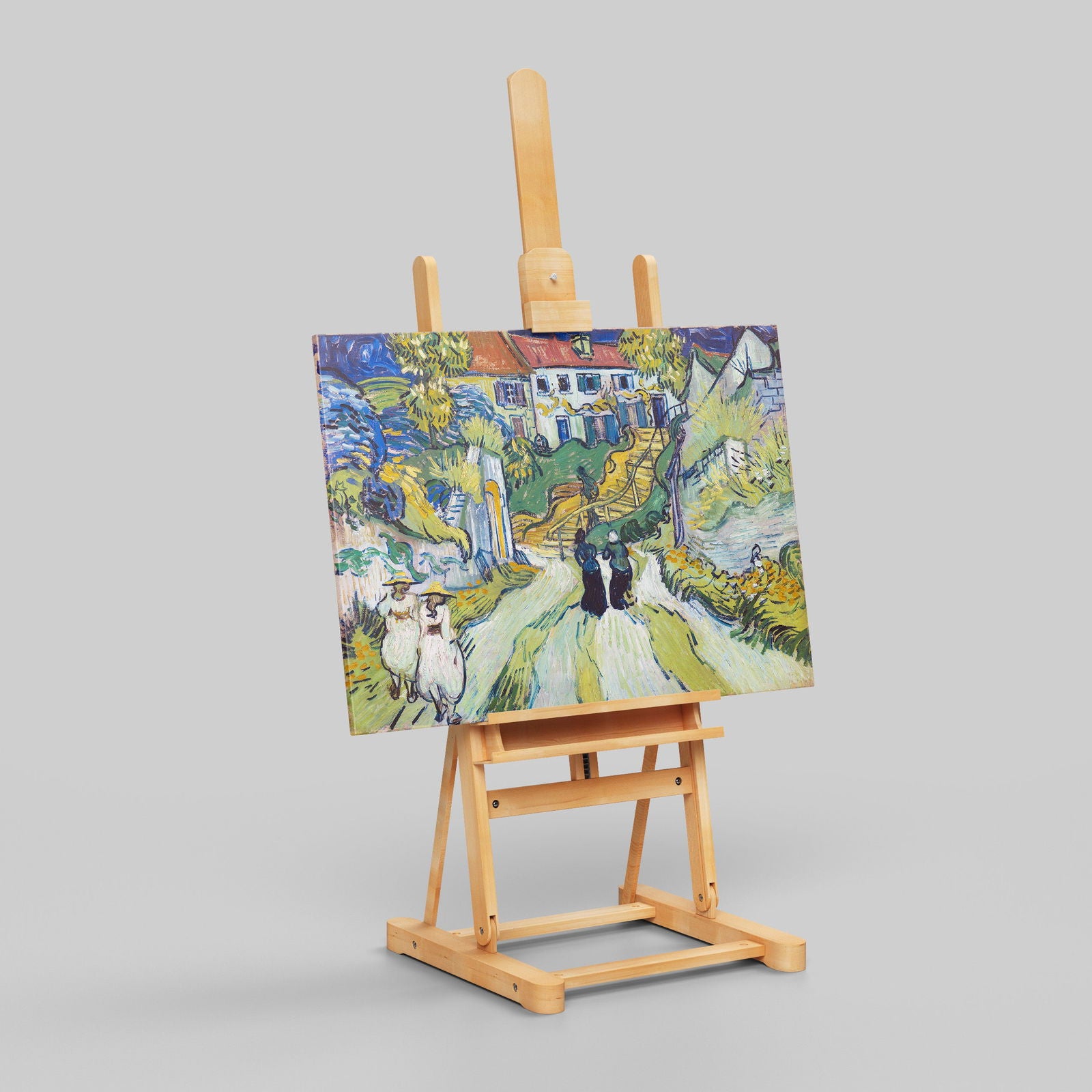 Stairway at Auvers - Vincent van Gogh - Framed Canvas Wall Art Print - House Prints