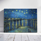 Starry Night Over the Rhone - Vincent van Gogh - Framed Canvas Wall Art Print | House Prints