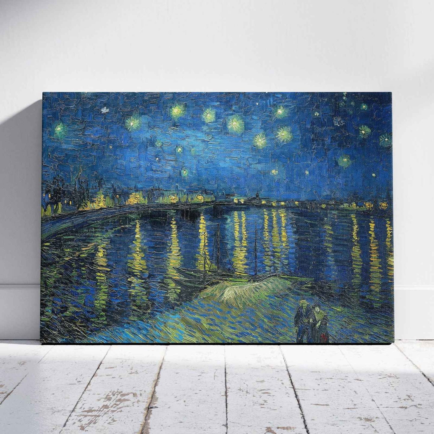 Starry Night Over the Rhone - Vincent van Gogh - Framed Canvas Wall Art Print - House Prints
