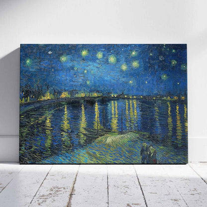 Starry Night Over the Rhone - Vincent van Gogh - Framed Canvas Wall Art Print - House Prints