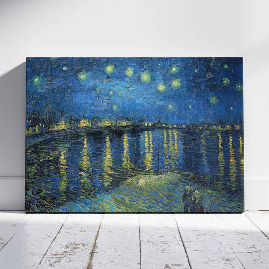 Starry Night Over the Rhone - Vincent van Gogh - Framed Canvas Wall Art Print - House Prints