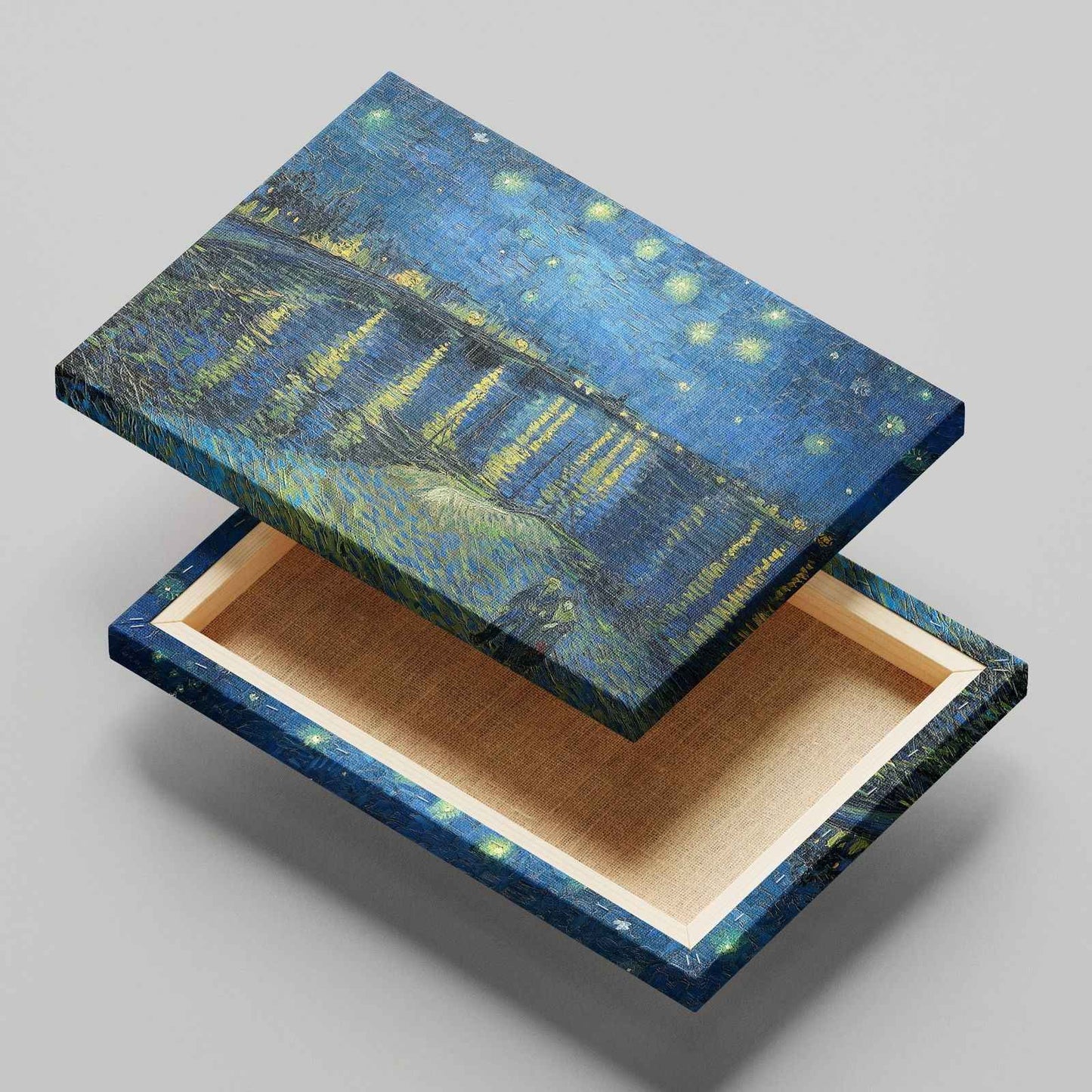 Starry Night Over the Rhone - Vincent van Gogh - Framed Canvas Wall Art Print - House Prints