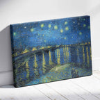 Starry Night Over the Rhone - Vincent van Gogh - Framed Canvas Wall Art Print | House Prints