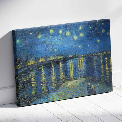 Starry Night Over the Rhone - Vincent van Gogh - Framed Canvas Wall Art Print - House Prints