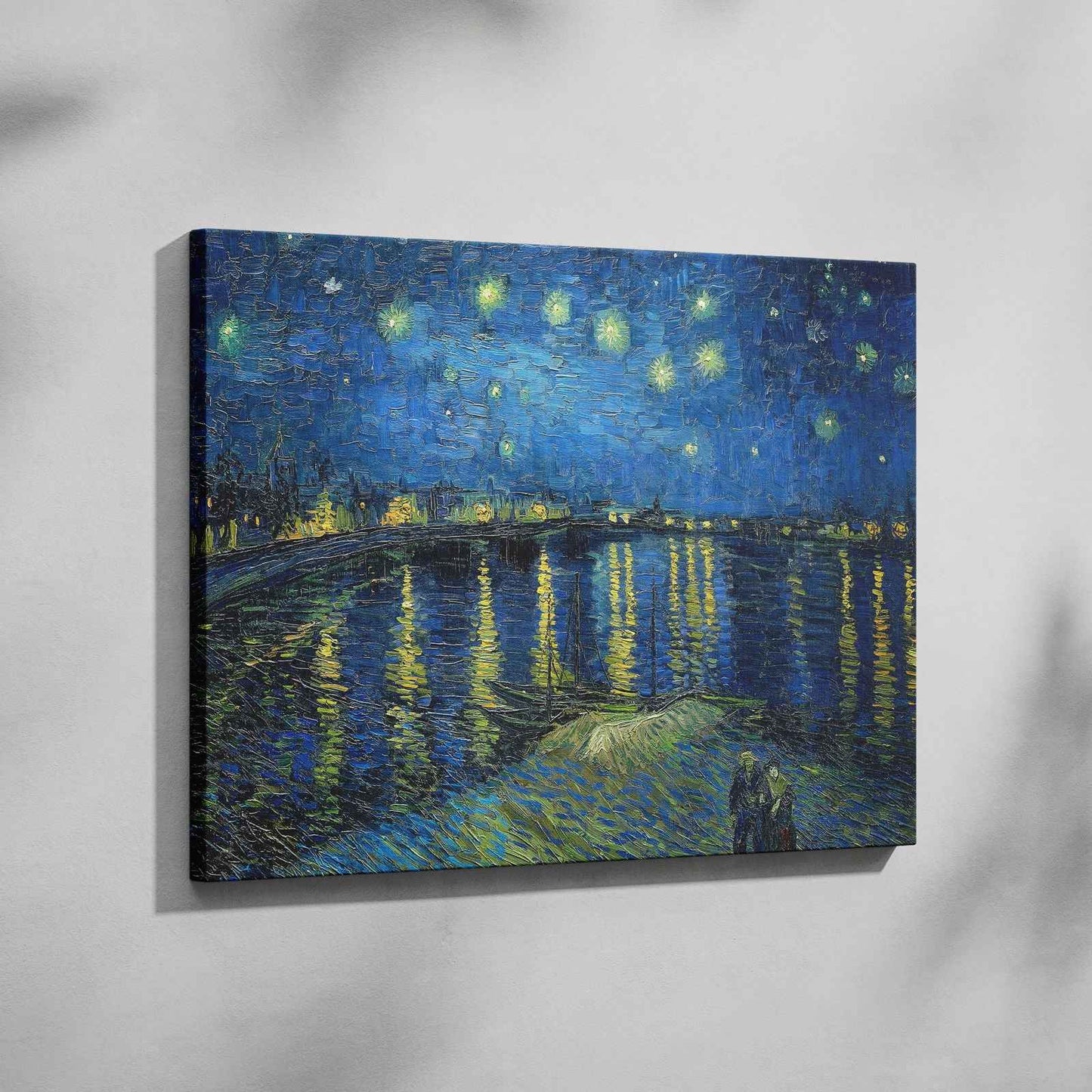 Starry Night Over the Rhone - Vincent van Gogh - Framed Canvas Wall Art Print - House Prints