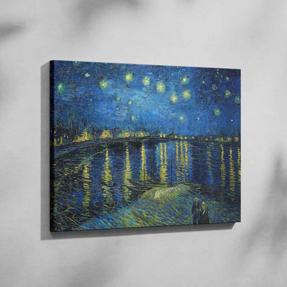Starry Night Over the Rhone - Vincent van Gogh - Framed Canvas Wall Art Print - House Prints