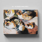 Study of a Cat Katzenstudien - August Macke - Framed Canvas Wall Art Print | House Prints