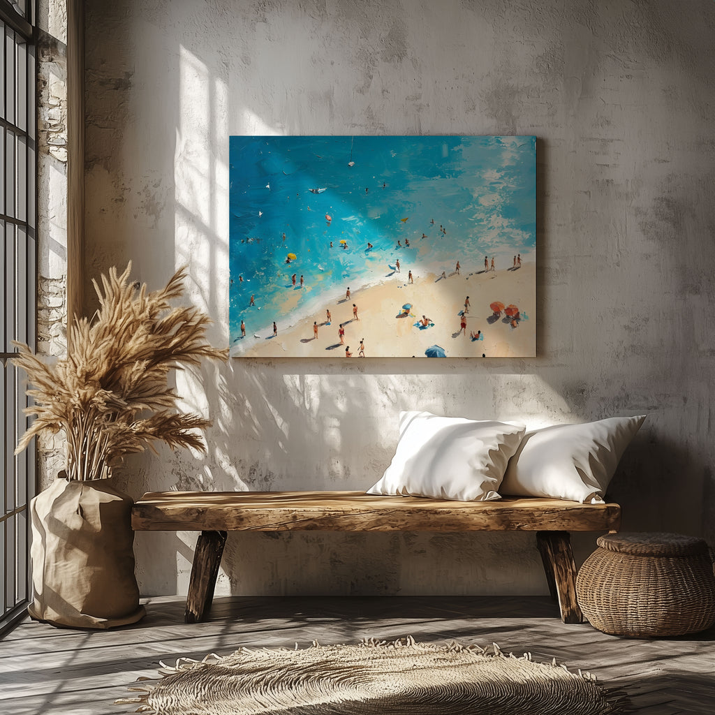 Summer Days at the Beach - Framed Canvas Wall Art Print | House Prints