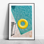 Bright Float in Summer Pool - Rolled Poster Wall Art Print | House Prints