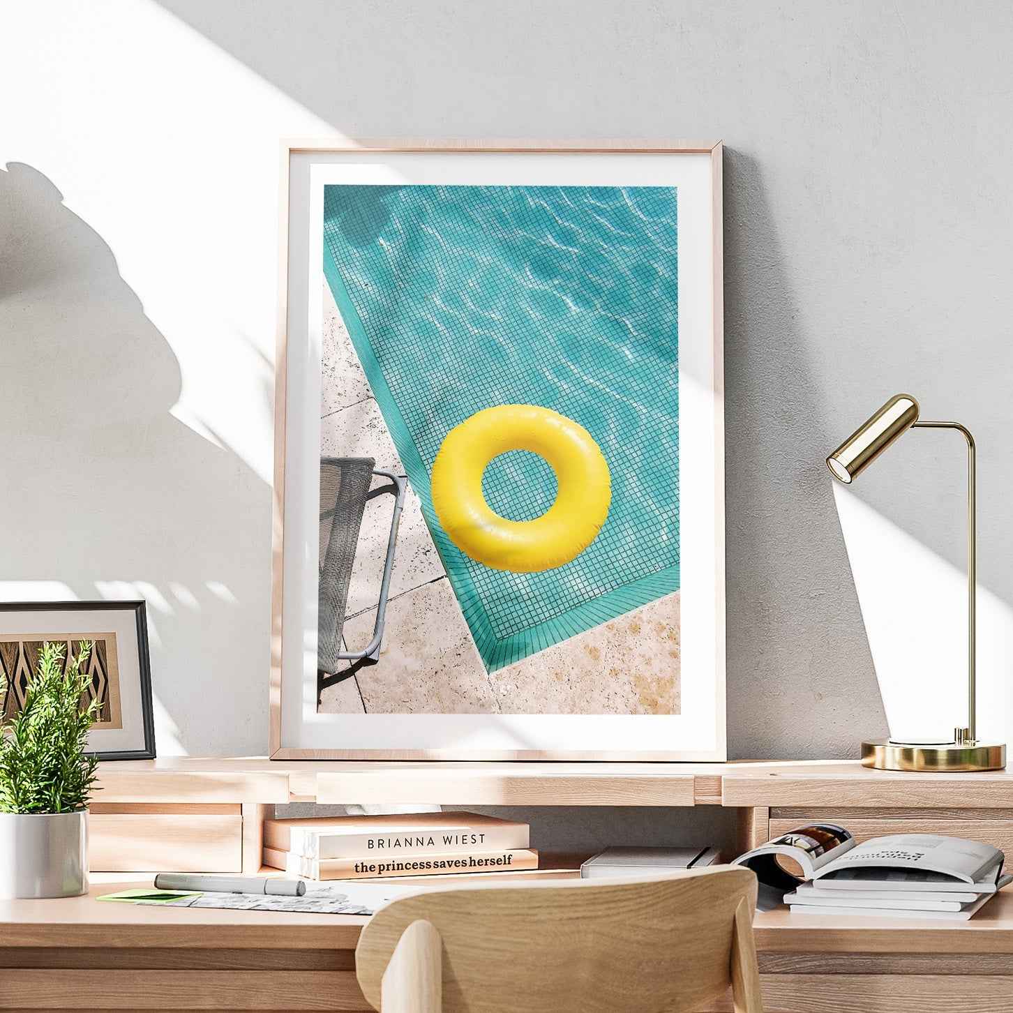 Bright Float in Summer Pool - Rolled Poster Wall Art Print - House Prints