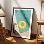 Bright Float in Summer Pool - Rolled Poster Wall Art Print | House Prints