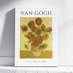 Sunflowers Art Exhibition - Vincent van Gogh - Framed Canvas Wall Art Print