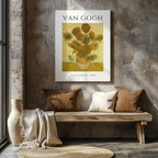 Sunflowers Art Exhibition - Vincent van Gogh - Framed Canvas Wall Art Print