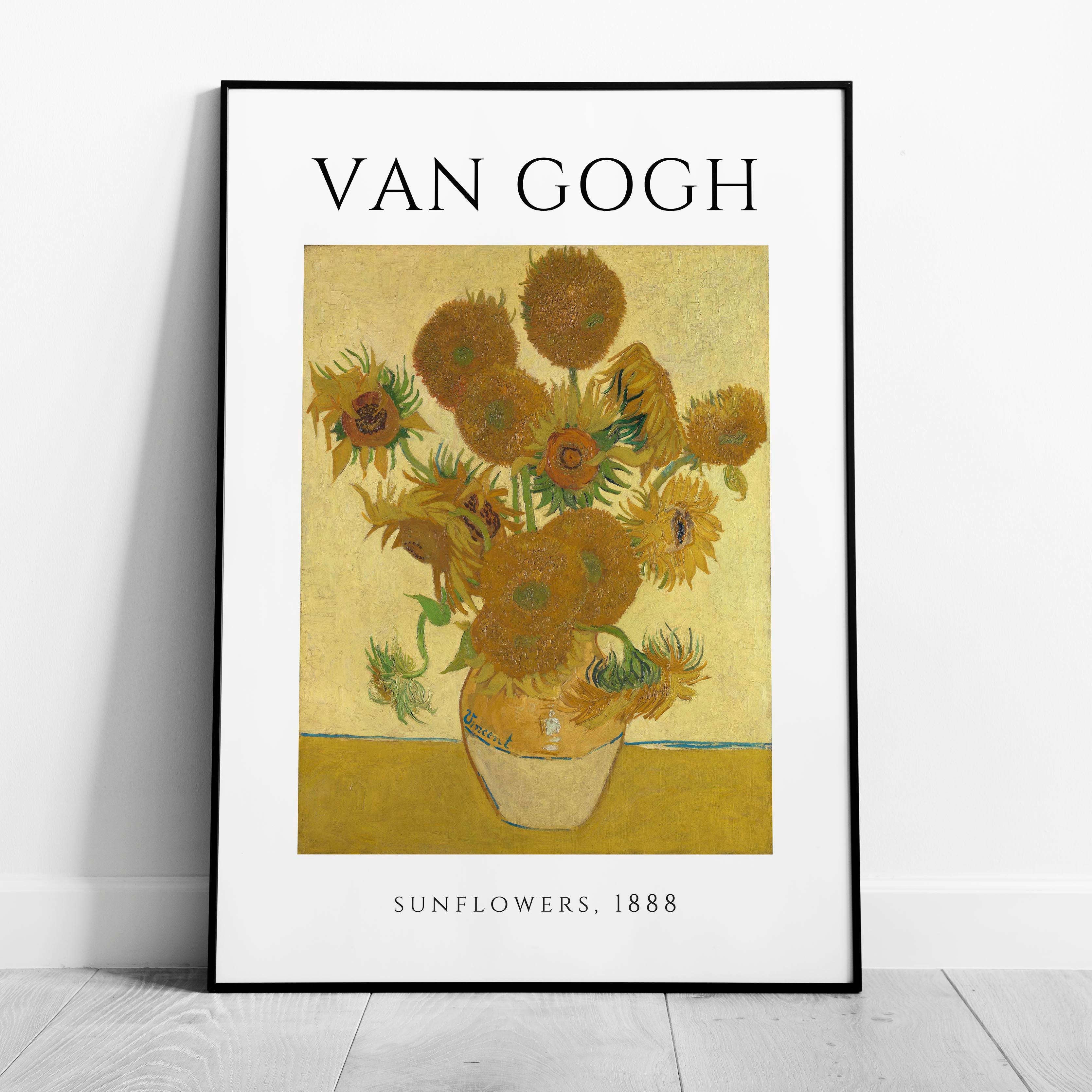 Sunflowers 1888 Art Exhibition - Vincent van Gogh - Rolled Poster Wall Art Print