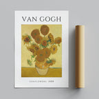 Sunflowers Art Exhibition - Vincent van Gogh - Rolled Poster Wall Art Print | House Prints