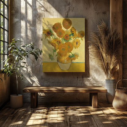 Sunflowers - Vincent van Gogh - Framed Canvas Wall Art Print - House Prints
