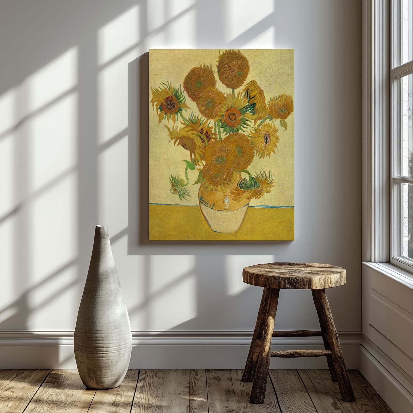 Sunflowers - Vincent van Gogh - Framed Canvas Wall Art Print - House Prints