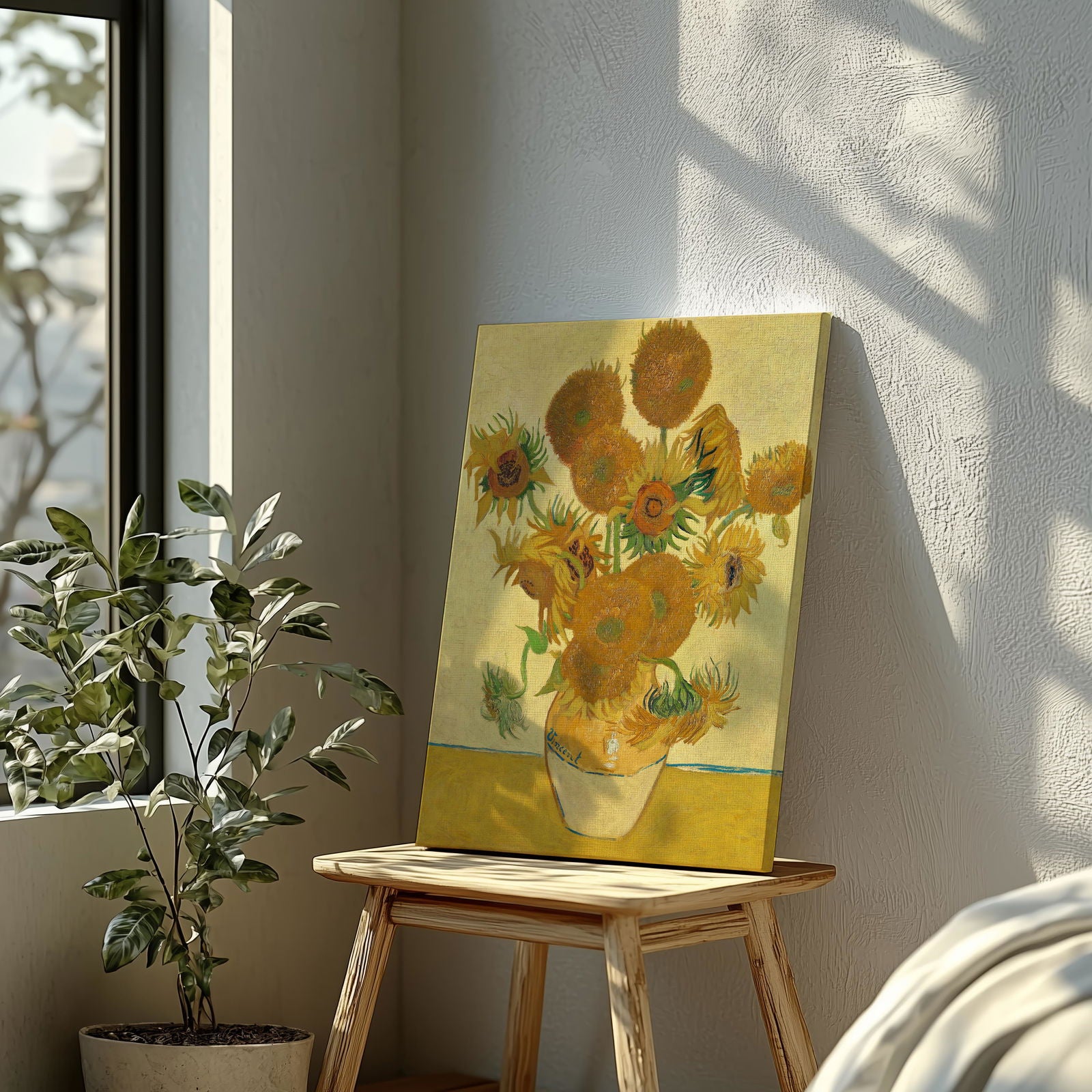 Sunflowers - Vincent van Gogh - Framed Canvas Wall Art Print - House Prints