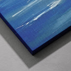 Sunlit Blue Ocean with Clouds - Framed Canvas Wall Art Print | House Prints