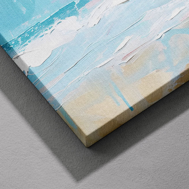 Surfboard Beach Dreams in Pink Hues - Framed Canvas Wall Art Print | House Prints