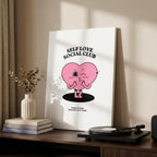 Self Love Pink Heart Take It Easy - Framed Canvas Wall Art Print