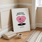 Self Love Pink Heart Take It Easy - Framed Canvas Wall Art Print