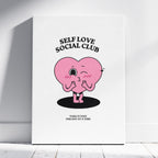 Self Love Pink Heart Take It Easy - Framed Canvas Wall Art Print