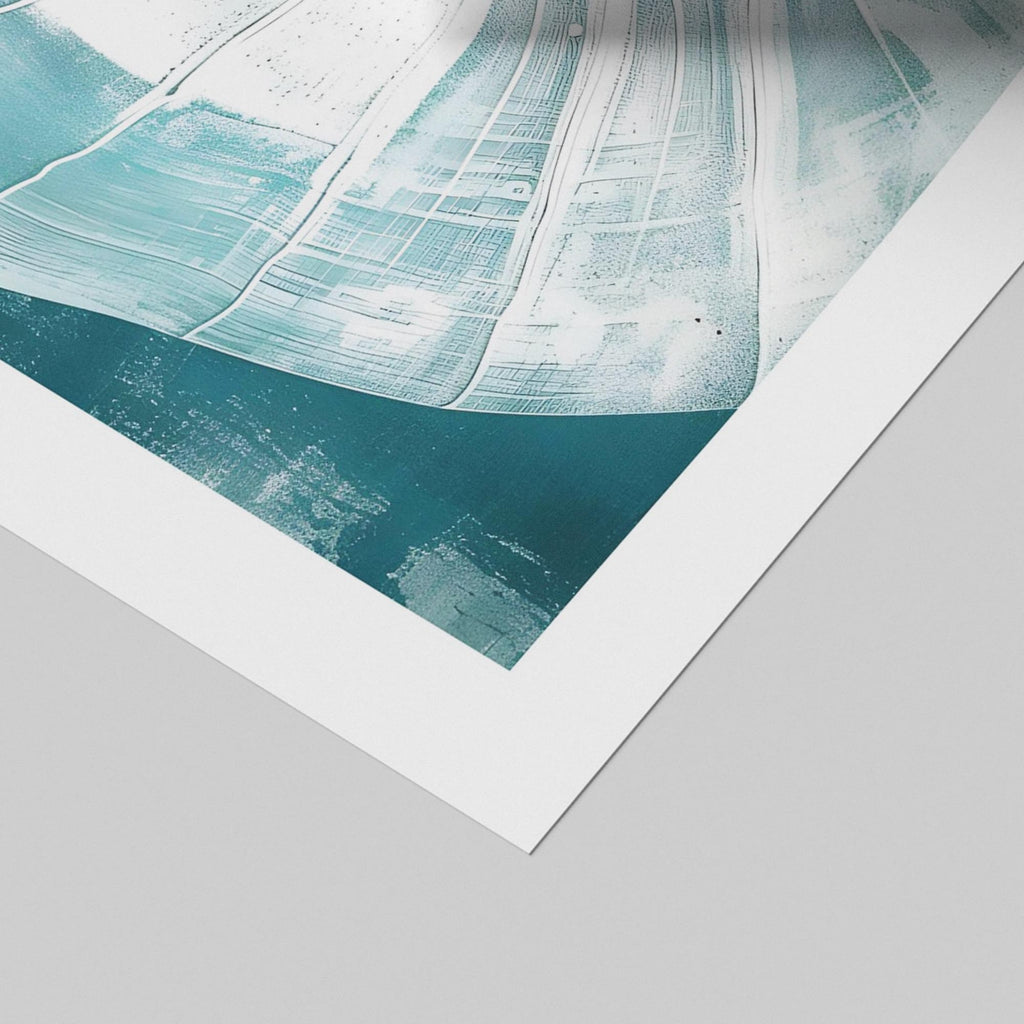 Teal Spiral Coastal Shell From The Beach - Rolled Poster Wall Art Print