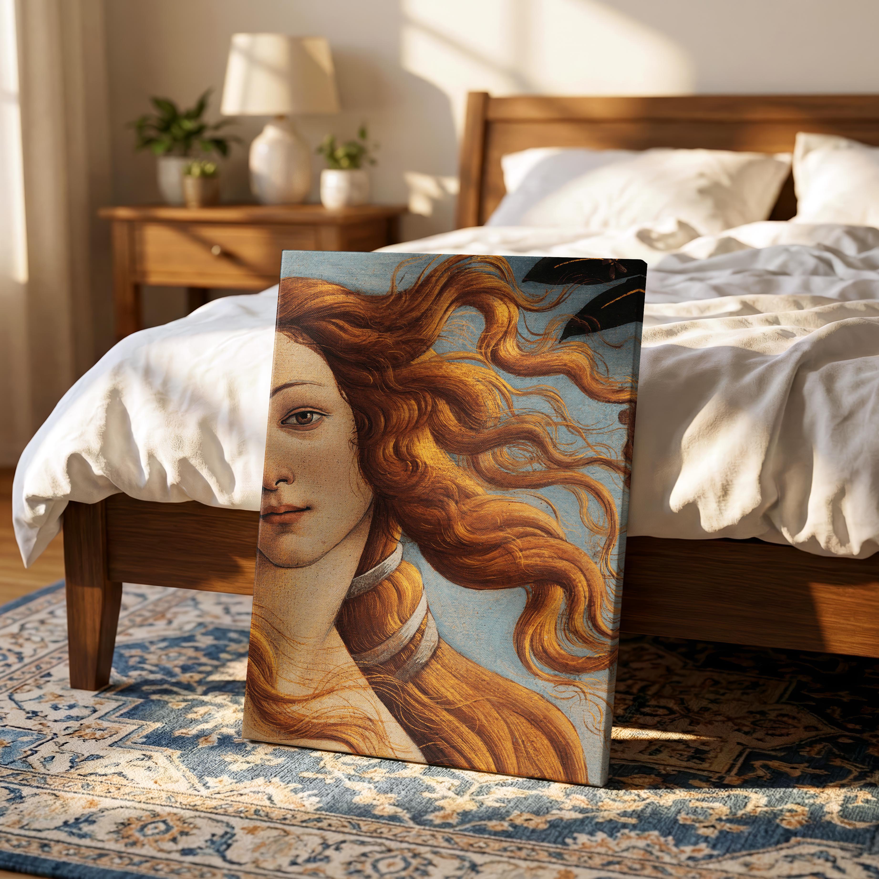 The Birth of Venus Iconic Exhibition - Sandro Botticelli - Framed Canvas Wall Art Print