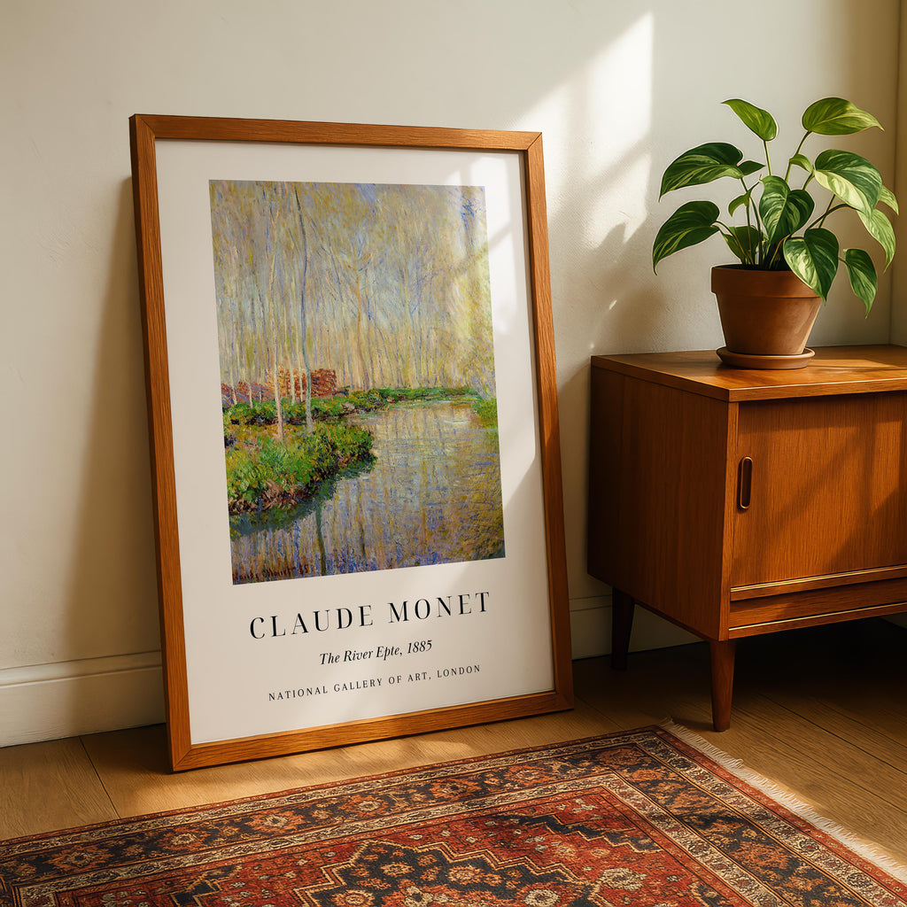 The River Epte 1885 Art Exhibition - Claude Monét - Rolled Poster Wall Art Print